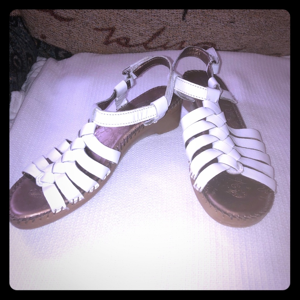 White sandals